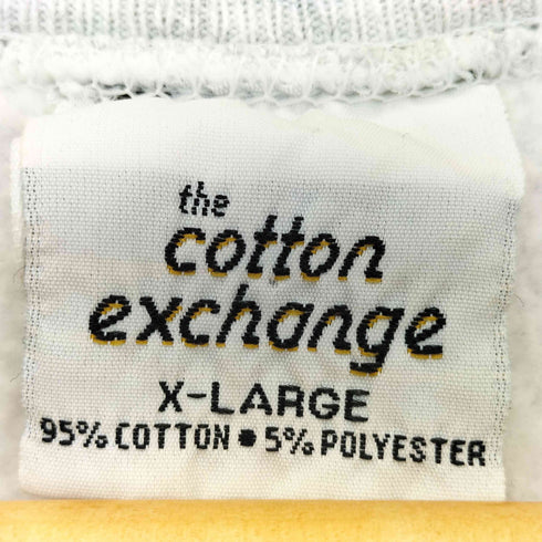 ザコットンエクスチェンジ THE COTTON EXCHANGE 90s USA製 ポリ混 ウェイクフォレスト大学 カレッジロゴプリント クルーネックスウェット メンズ import:XL